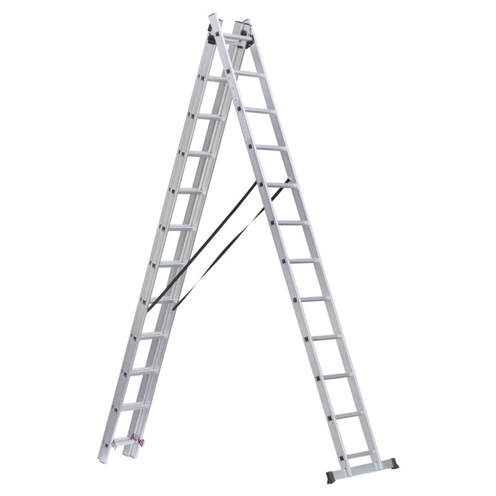 Лестница раскладывающаяся универсальная 3×12 ступеней 7.89м SIGMA (5032374)