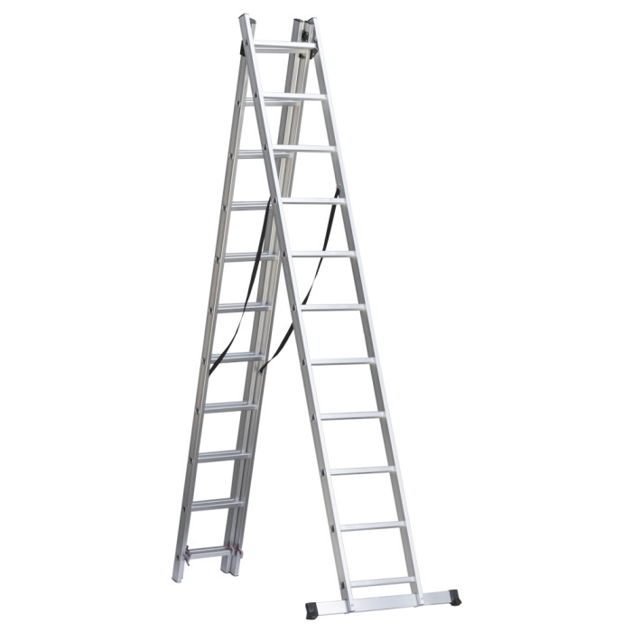 Лестница раскладывающаяся универсальная 3×11 ступеней 7.33м SIGMA (5032364)