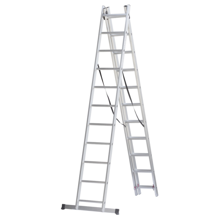 Лестница раскладывающаяся универсальная 3×11 ступеней 7.33м SIGMA (5032364)