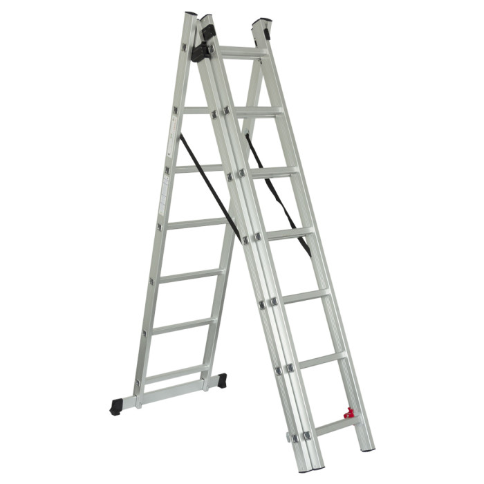 Лестница раскладывающаяся универсальная 3×7 ступеней 4.25м SIGMA (5032314)