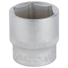 Насадка шестигранна коротка 1/2" 30мм CrV mid SIGMA (6071301)