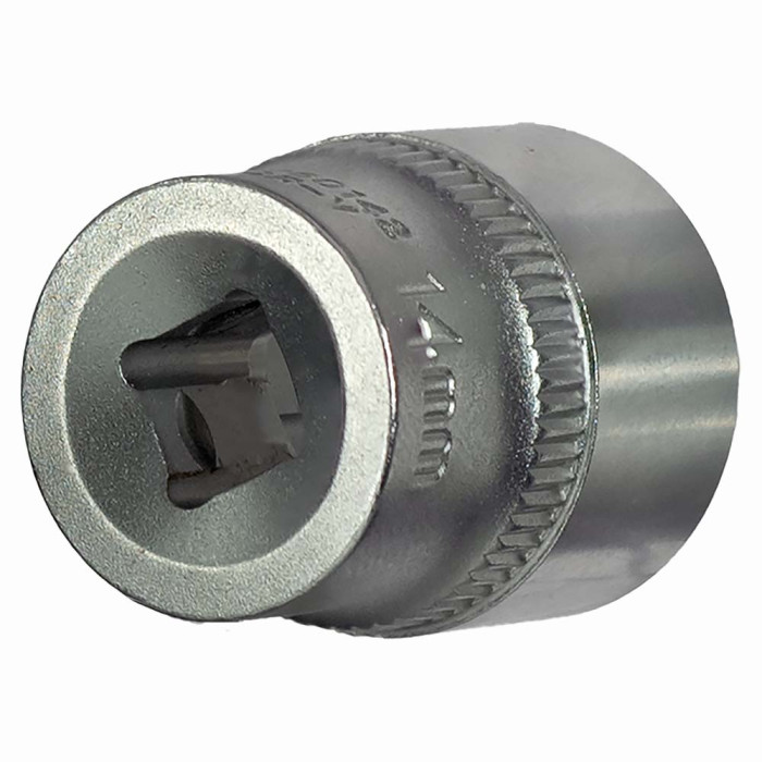 Насадка шестигранная короткая 1/4" 14мм CrV ULTRA (6060142)