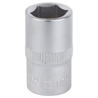 Насадка шестигранна коротка 1/2" 15мм CrV mid SIGMA (6071151)