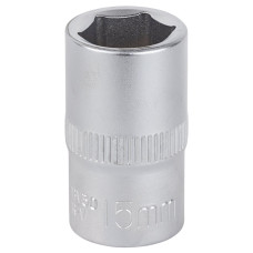Насадка шестигранна коротка 1/2" 15мм CrV mid SIGMA (6071151)