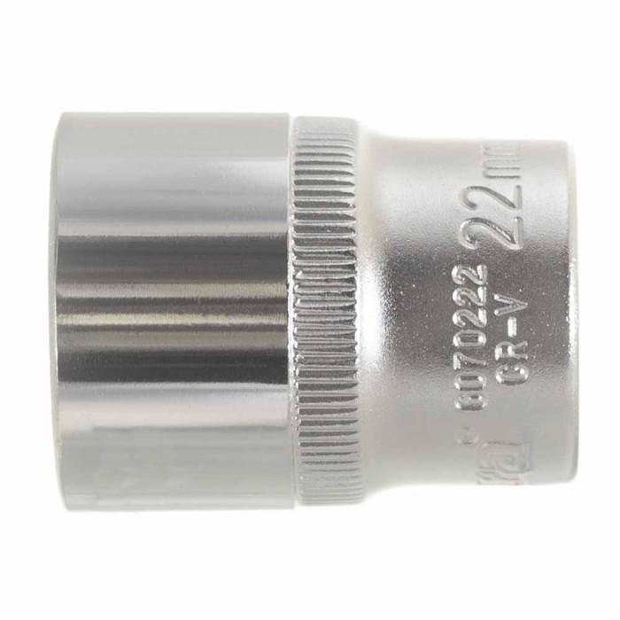 Насадка шестигранная короткая 1/2" 22мм CrV ULTRA (6070222)