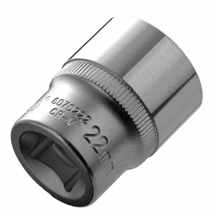 Насадка шестигранная короткая 1/2" 22мм CrV ULTRA (6070222)