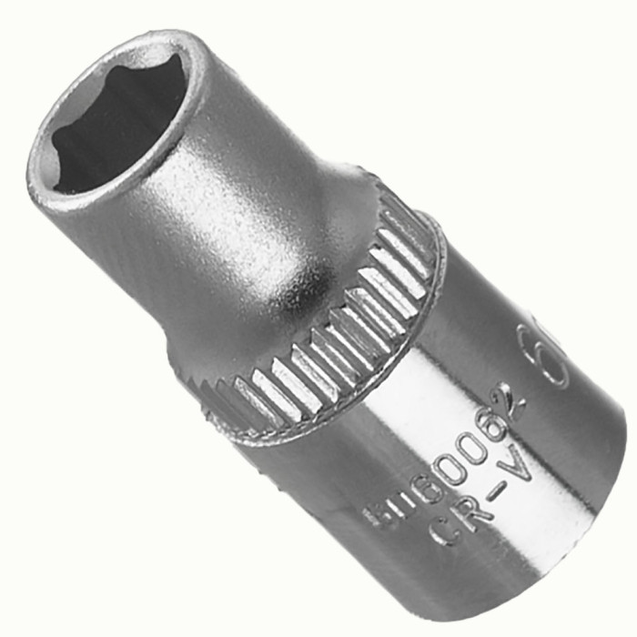 Насадка шестигранна коротка 1/4" 6мм CrV ULTRA (6060062)