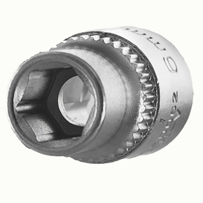 Насадка шестигранна коротка 1/4" 6мм CrV ULTRA (6060062)