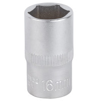Насадка шестигранна коротка 1/2" 16мм CrV mid SIGMA (6071161)