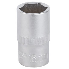 Насадка шестигранна коротка 1/2" 16мм CrV mid SIGMA (6071161)