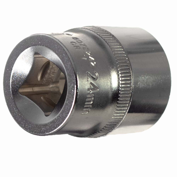 Насадка шестигранная короткая 1/2" 24мм CrV ULTRA (6070242)