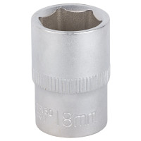 Насадка шестигранна коротка 1/2" 18мм CrV mid SIGMA (6071181)