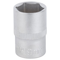 Насадка шестигранна коротка 1/2" 19мм CrV mid SIGMA (6071191)