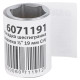 Насадка шестигранна коротка 1/2" 19мм CrV mid SIGMA (6071191)