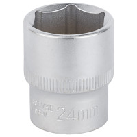 Насадка шестигранная короткая 1/2" 24мм CrV mid SIGMA (6071241)