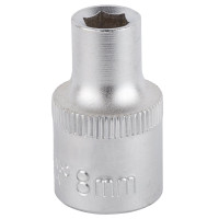 Насадка шестигранна коротка 1/2" 8мм CrV mid SIGMA (6071081)