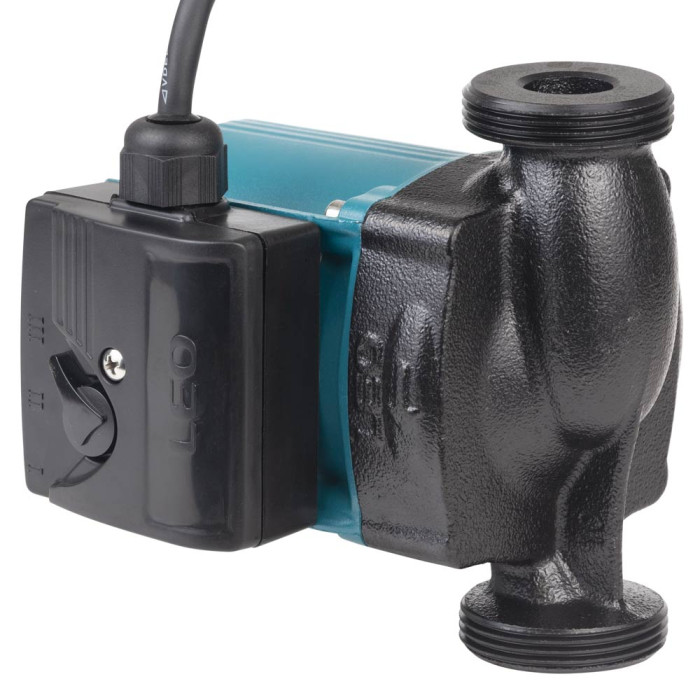 Насос циркуляционный 74Вт Hmax 4м Qmax 52л/мин Ø1½" 130мм + гайки Ø1" LEO 3.0 LRP25-40/130 (774413)