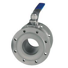 Кран кульовий фланцевий стальний PN16, куля-нж сталь 304, PTFE