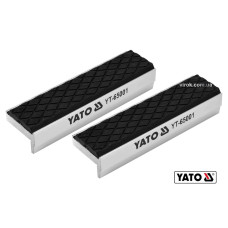Губки змінні до лещат м'які YATO: 100 х 30 х 10 мм, алюмінієві з гумою [20/60]