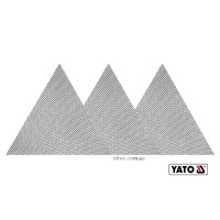Сітка абразивна, тверда, трикутна, на липучці, до шліфмашини YATO : G100, l= 280 мм, 3 шт (DW)