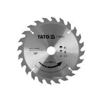 Диск пильный победитовый по дереву YATO: 160x20x2.2x1.5 мм, 24 зубца, R.P.M до 9500 1/мин(DW)