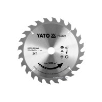 Диск пильный победитовый по дереву YATO: 185x20x2.2x1.5 мм, 24 зубца, R.P.M до 9500 1/мин [25/50]