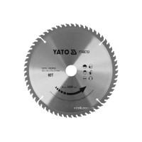 Диск пильный победитовый по дереву YATO: 255x30x3.0x2.0 мм, 60 зубцов, R.P.M до 6000 1/мин [10]
