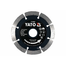 Диск відрізний алмазний по каменю і бетону YATO Ø=115x1.8x10x22.2 мм, в мокрому і сухому режимі [20]