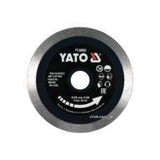 Диск відрізний алмазний по гресу,склу, кераміці YATO Ø=125x1.6x10x22.2 мм,в мокрому  режимі [20/100]