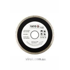 Диск алмазний суцільний YATO : Ø= 115x5,3x22,2 мм. H= 2,1 мм. для мокрої різки [20/200]