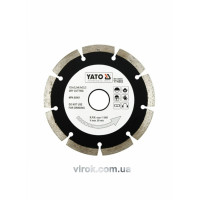 Диск алмазний сегмент YATO : "SEGMENT" Ø= 125x8.0x22,2 мм. H= 2,2 мм [20/160]