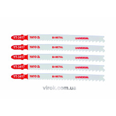 Полотно для електролобзика(метал) YATO : 10-5TPI, L= 130 мм, Уп. 5 Шт. [25/250]