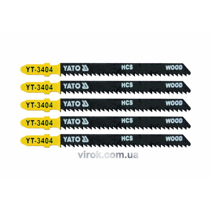 Полотно для електролобзика(дерево) YATO : 10TPI, L= 100 мм. Уп. 5 Шт. [50/250]