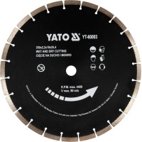 Диск алмазний сегментний по бетону YATO : Ø= 350x 25,4 мм. t= 3,4 мм, до YT-84820 [10/360]