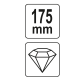 Стеклорез с алмазным кромкой YATO : L= 175 мм [6/240]