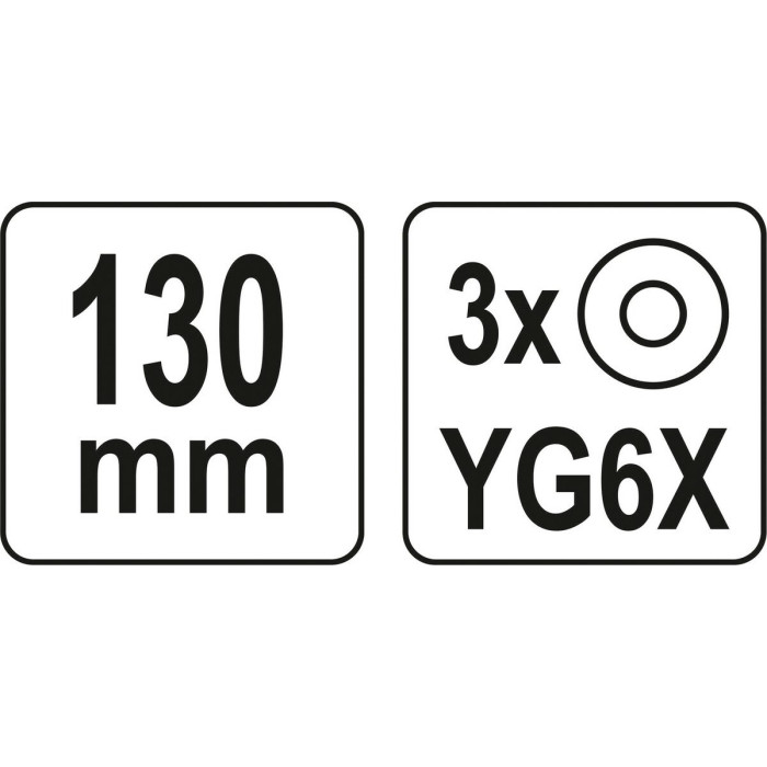 Стеклорез с 3 дисковыми резцами YATO : L= 130 мм [10/150]