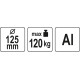 Присоски для монтажу скла YATO: 2 чашки Ø= 125 мм, m= 120 кг, 245х 125х 7 мм [20/160]