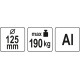 Присоски для монтажу скла (алюміній) YATO: 3-ри чашки Ø= 125 мм, m= 190 кг, 345х 282х 7 мм [12/96]