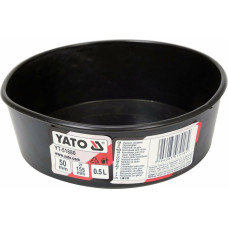 Миска резиновая, плоская для гипса и строительных растворов YATO, объем – 0,5 л, Ø= 155 мм, H= 50 мм [20]
