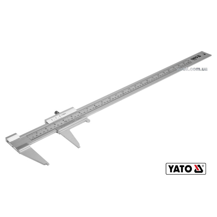 Штангенциркуль YATO : L= 600 мм, точність ± 0.05 мм, губки- 80 мм. AL [12/24]