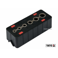 Шаблон для свердління отворів YATO : 4, 5, 6, 8, 10 і 12 мм, корпус з ABS-пластику [40]