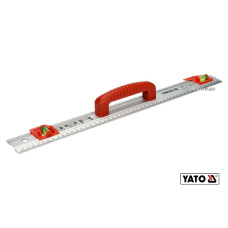 Линейка алюминиевая с ручкой YATO: 1000 x 59 x 2 мм, 2 капсулы [8/32]