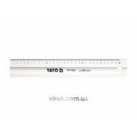 Линейка алюминиевая YATO : L= 300 мм [25/100]