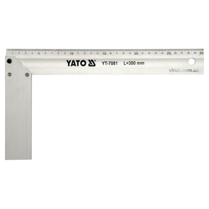 Кутник столярний алюмінієвий YATO : l= 300 мм [6/36]