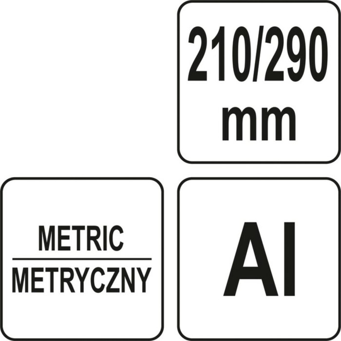 Кутник алюмінієвий зі стопкою- 140 мм, 90°-45°-45° YATO l= 210/290 мм з транспортиром [6/24]