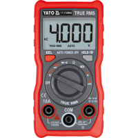 Мультиметр TRUE RMS електричних параметрів YATO з LCD-цифровим діапазоном 4000 від 2х1,5V;AA батар