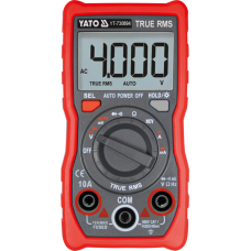 Мультиметр TRUE RMS електричних параметрів YATO з LCD-цифровим діапазоном 4000 від 2х1,5V;AA батар