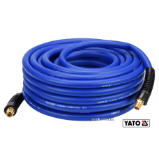 Шланг пневматичний гібридний (ПВХ+БНК) YATO: Ø12.5мм x 20м, Ø=3/8", тиск ≤ 2 MPa, різьбов. з'єдн.[5]