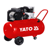 Компресор мережевий професійний YATO 230 В, 2.2 кВт,тиск ≤ 8 Bar,под.повітря-199 л/хв, ресивер-100 л