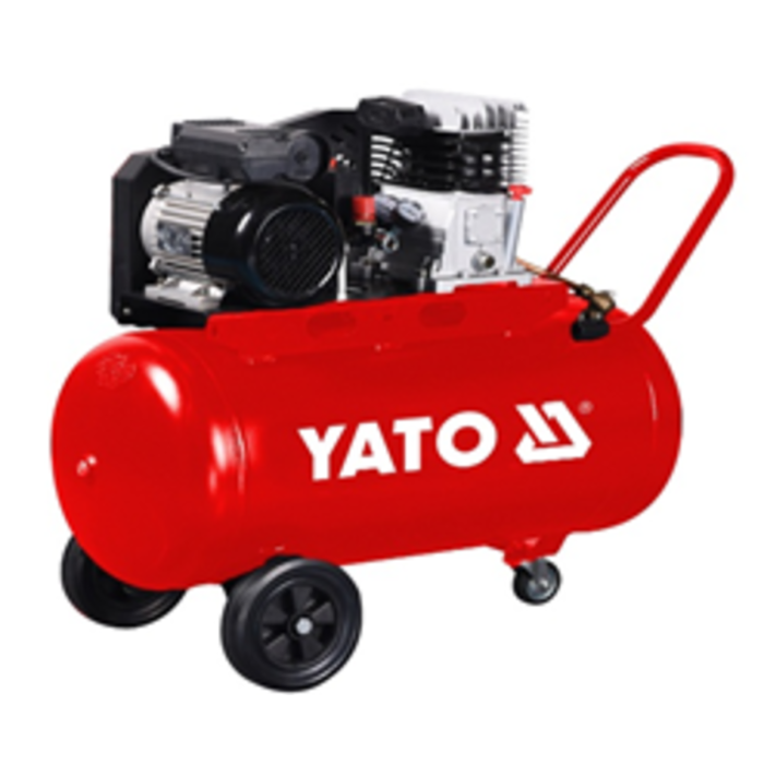 Компресор мережевий професійний YATO 230 В, 2.2 кВт,тиск ≤ 8 Bar,под.повітря-199 л/хв, ресивер-100 л